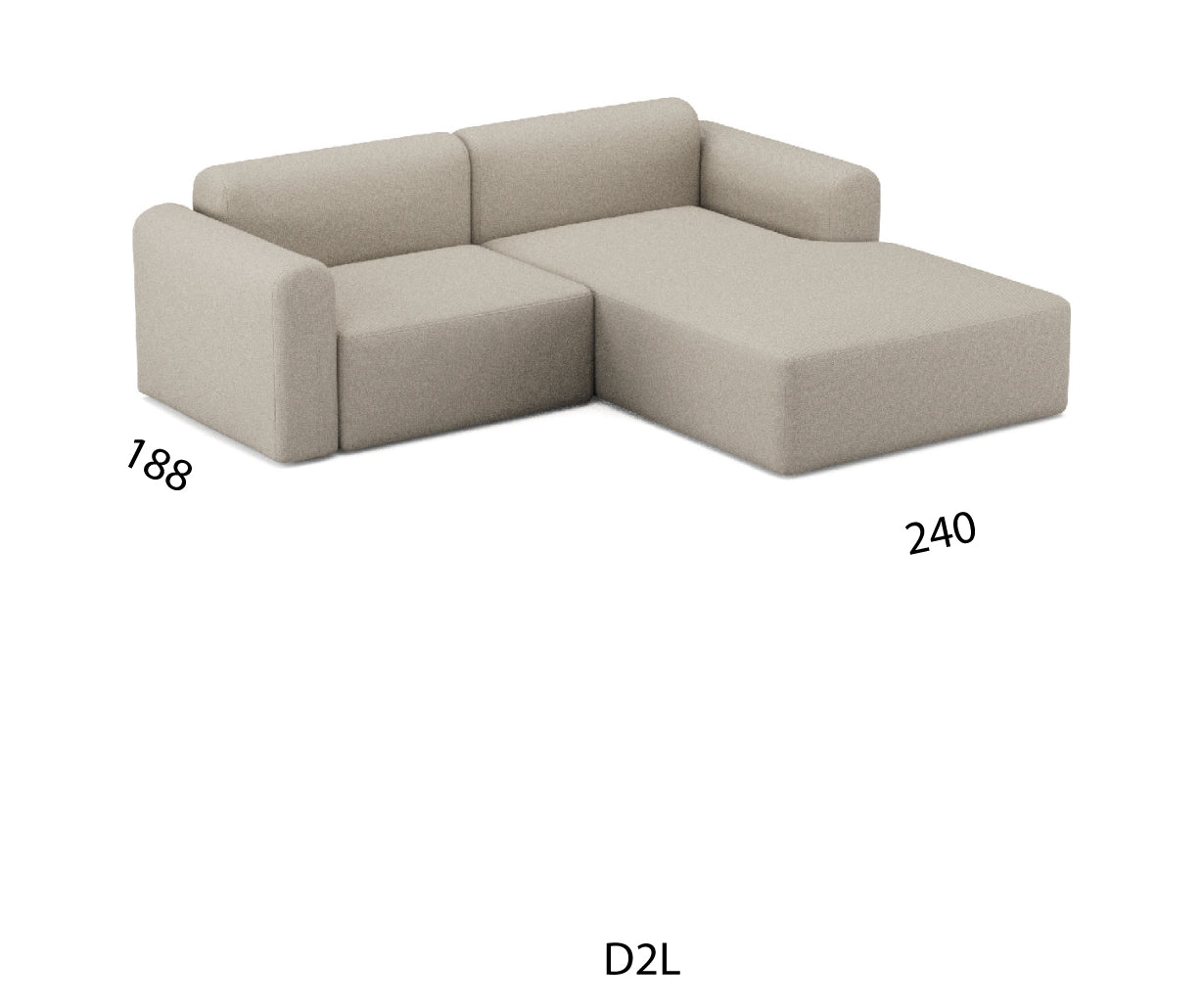 RUND sectional sofa D2L